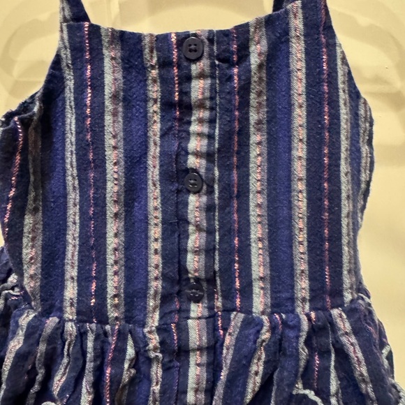 NWOT Cat & Jack 2T Girls Blue & Pink Striped Spaghetti Strap Dress - Picture 3 of 4
